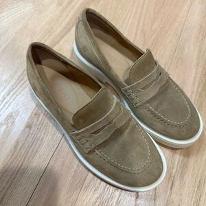 M. Gemi Taupe Suede Loafers